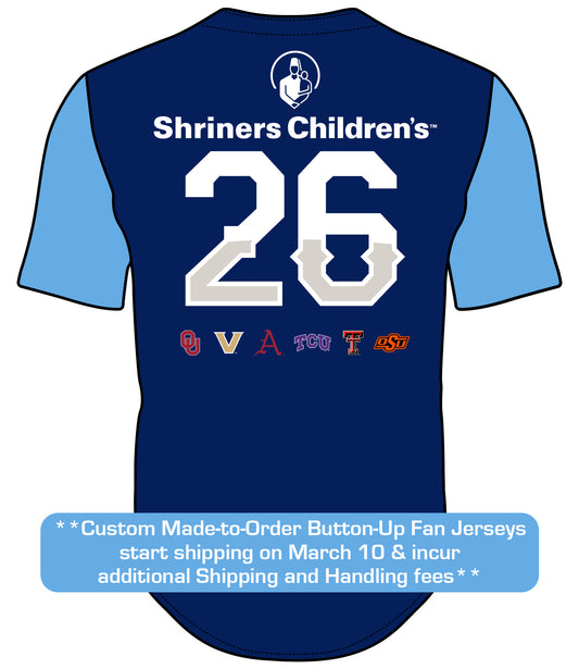 S.C.C.S. Sublimated Button-Up Fan Jersey