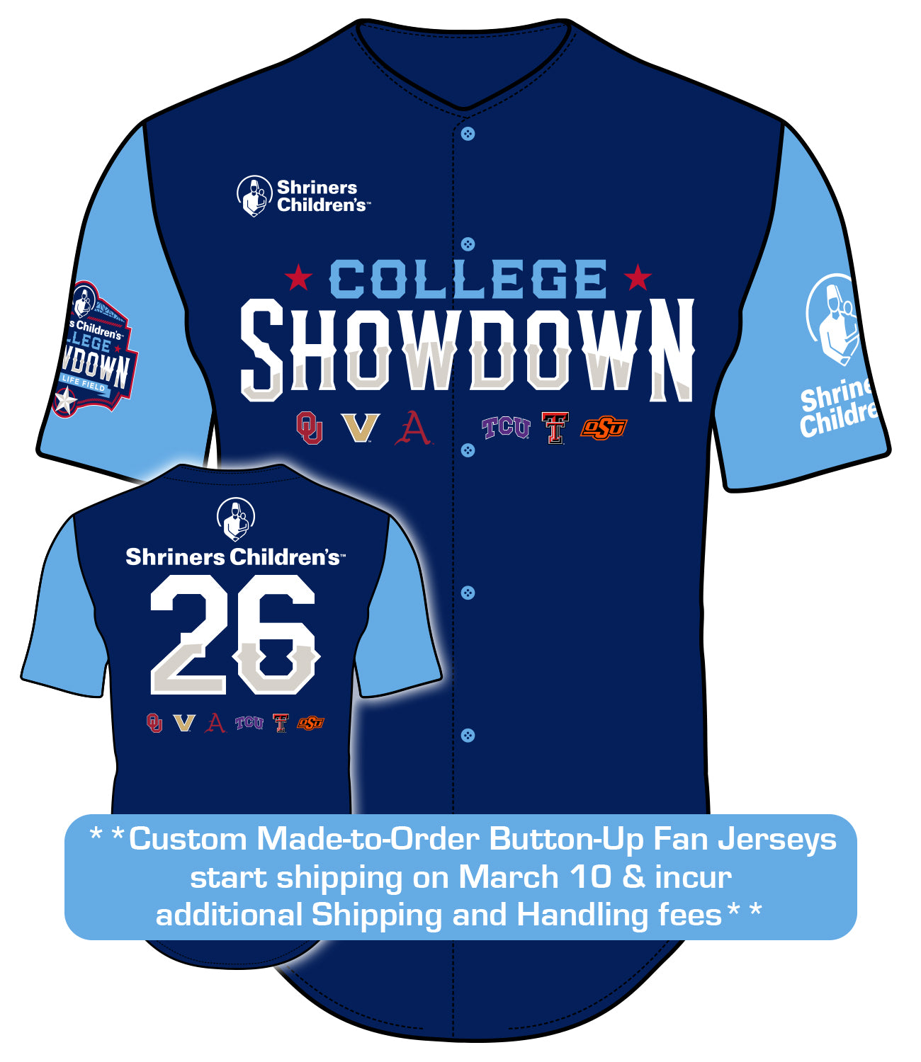 S.C.C.S. Sublimated Button-Up Fan Jersey
